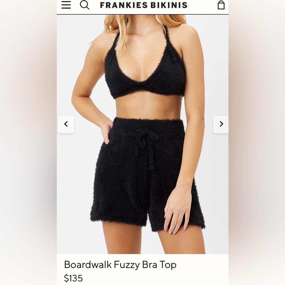 Frankie’s Bikinis fuzzy boardwalk top